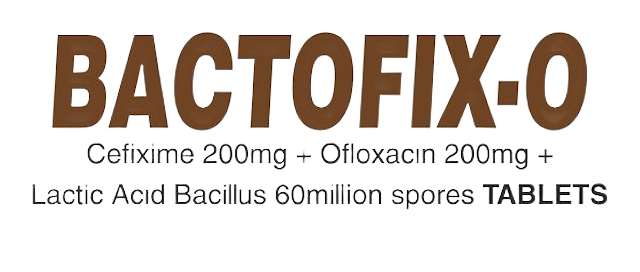 Bactofix-O Tablets - Cefixime Ofloxacin Lactic Acid Bacillus antibiotic