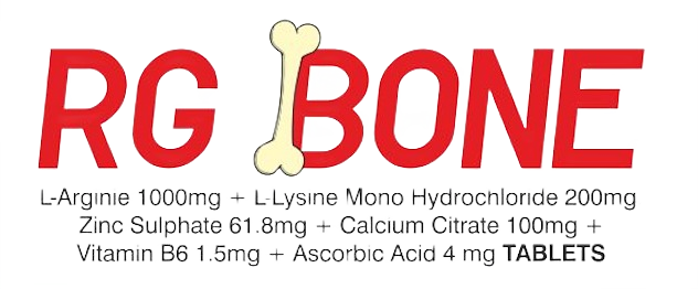 RgBone Tablets - L-Arginine L-Lysine Calcium for bone health